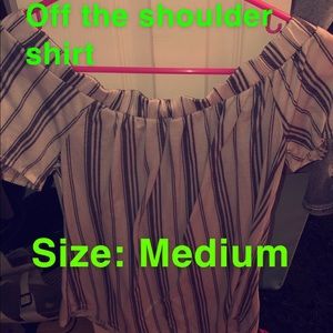Off the shoulder t shirt